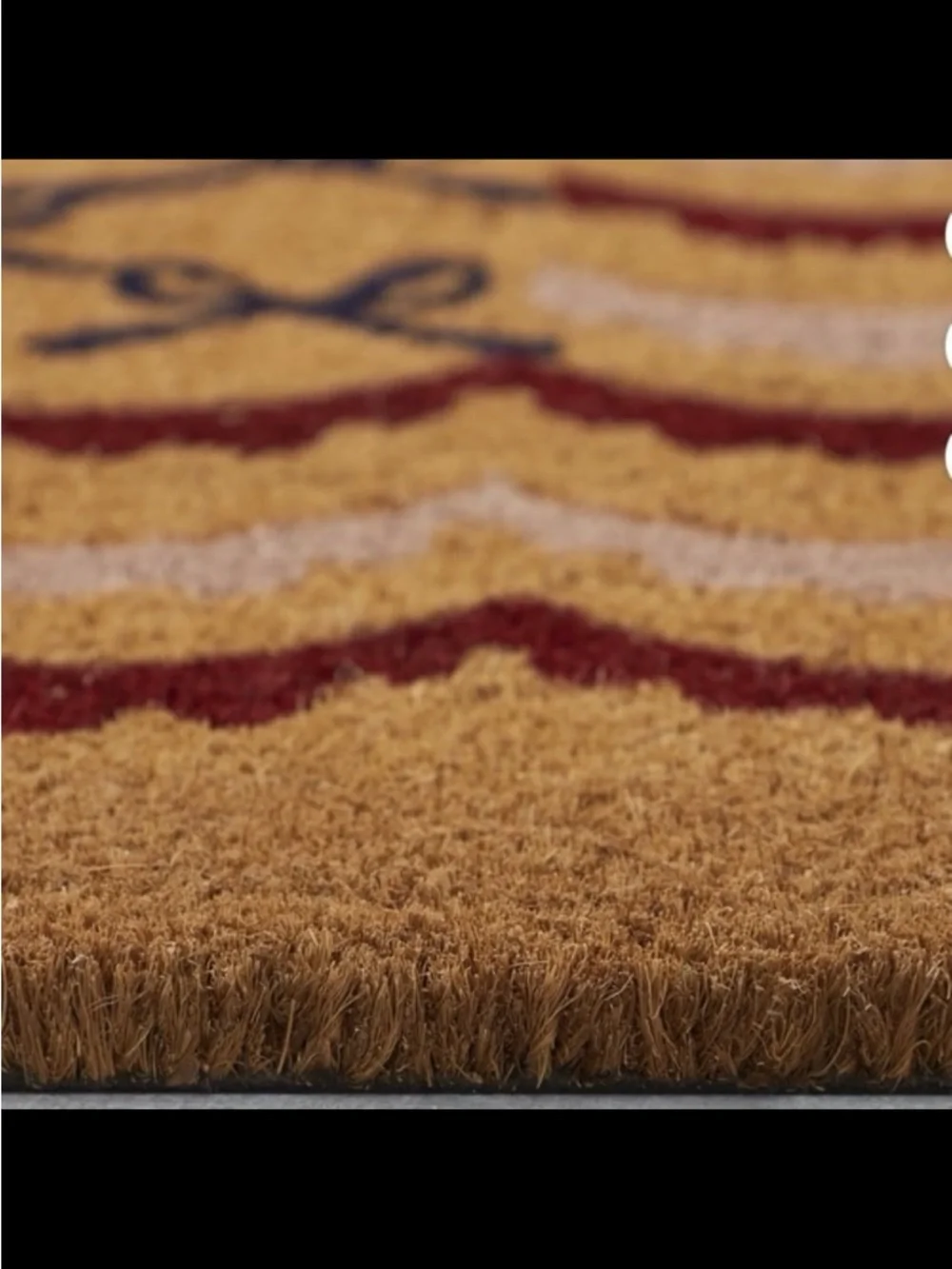 My Texas House Bow Flag Coir Outdoor Doormat, Red/White/Blue, 30